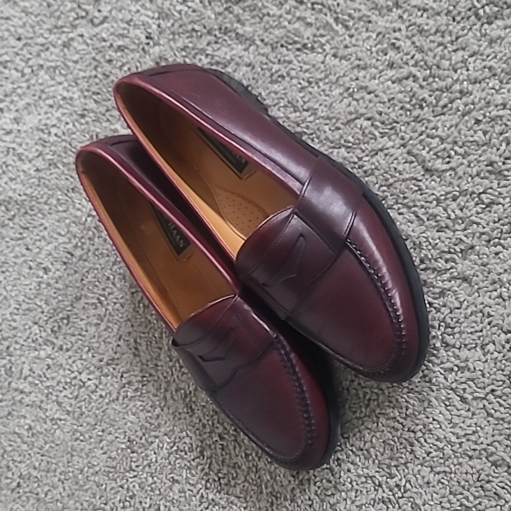 GUC Cole Haan Deep Burgundy Leather Penny Loafers Men 11.5D - Picture 3 of 9